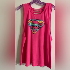DC Comics Pink Superman Muscle Tee